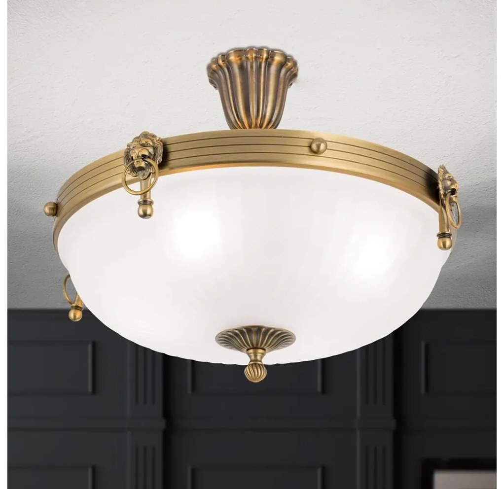 Orion DL 7-523/43 - Felületre szerelhető csillár ROCCA 4xE27/60W/230V átm. 43 cm bronz/fehér