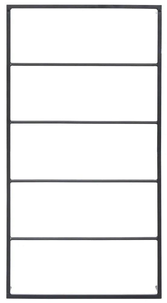 fekete acél törölközőtartó 60 x 10 x 116 cm