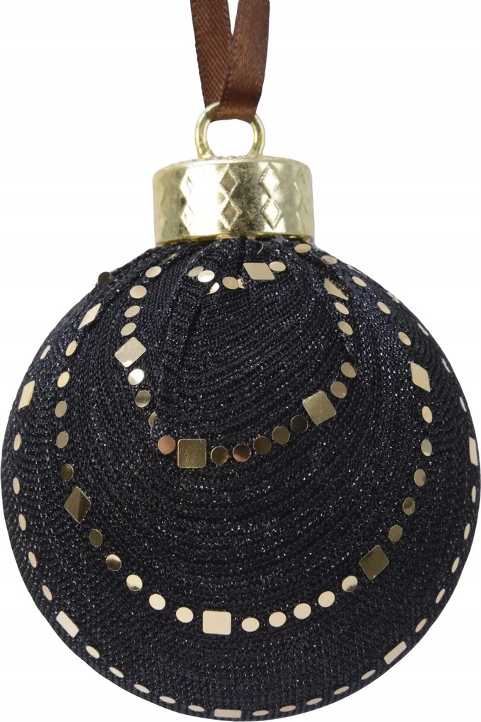 Karácsonyfadísz medál, fekete hungarocell