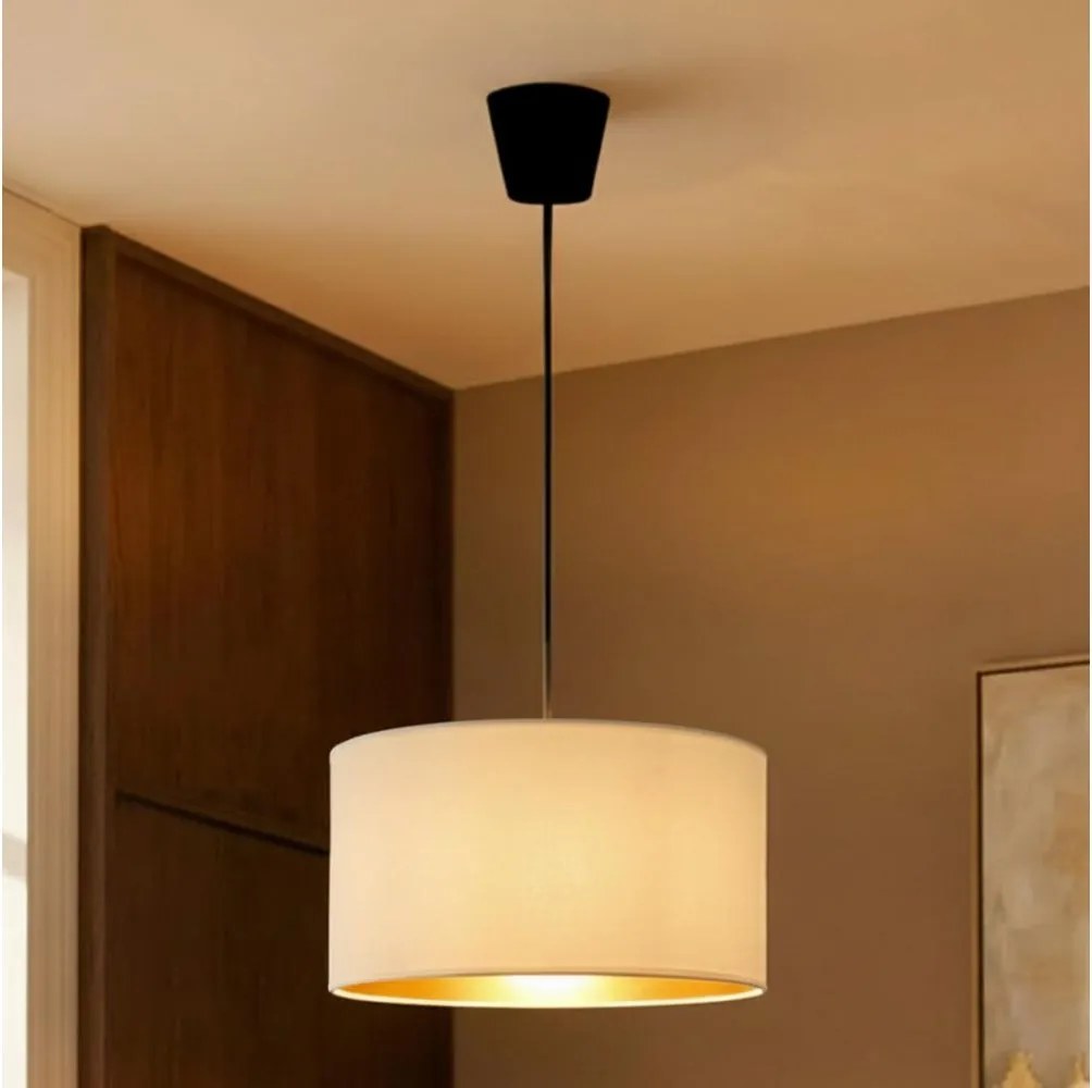 BRILAGI - VELVET függőlámpa kábellel 1xE27/60W/230V Ø 40 cm krémszínű/arany