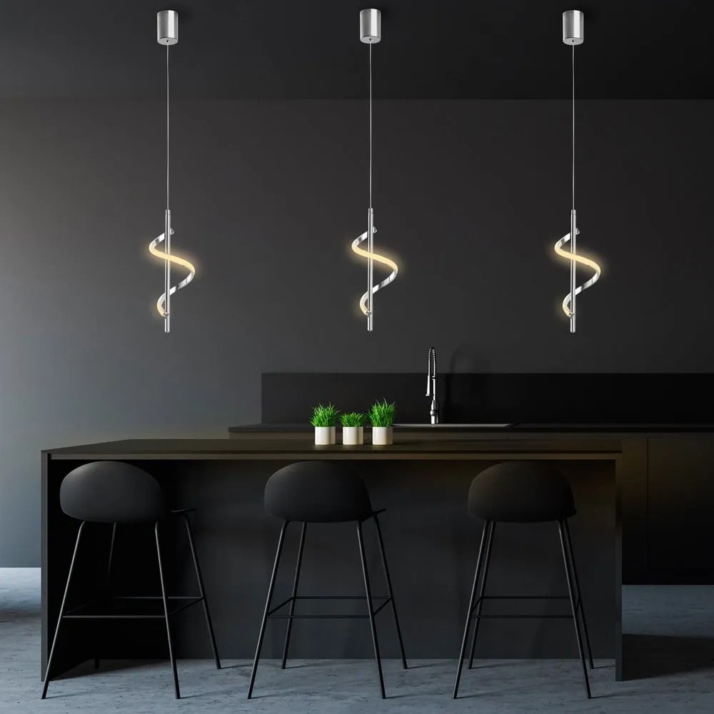 Ezüstszínű LED függőlámpa ø 16 cm Likma – Opviq lights