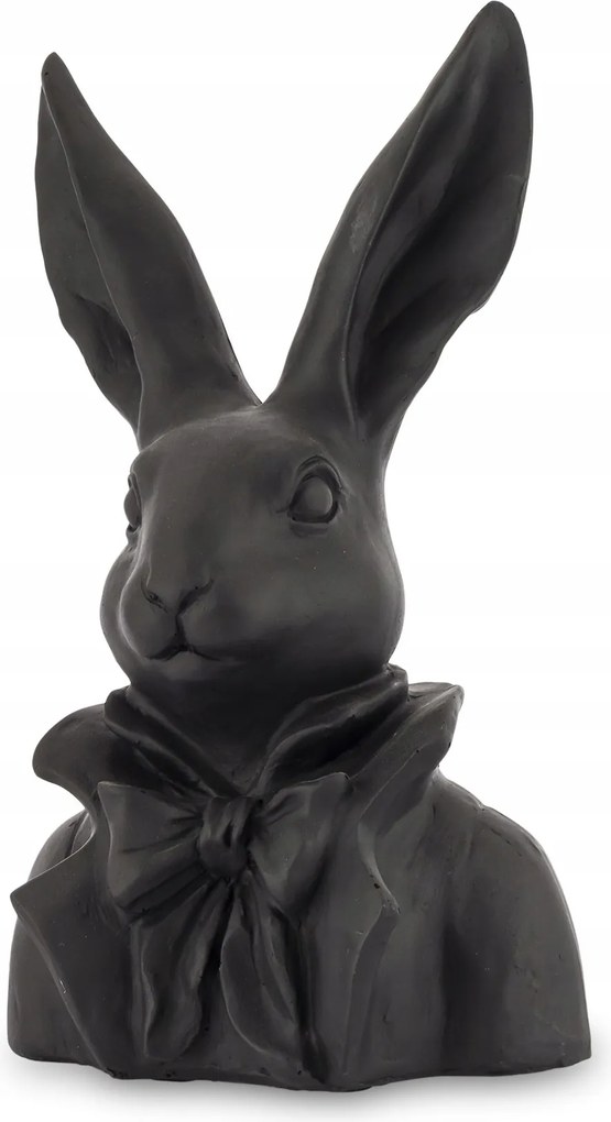 Húsvéti nyuszi figura nyuszi matt fekete fej szobor