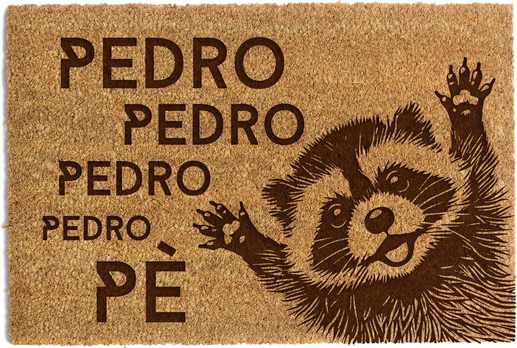 Lábtörlő Ajtó Alá 40 x 60cm "pedro Pedro Pedro Pe" Kókusz
