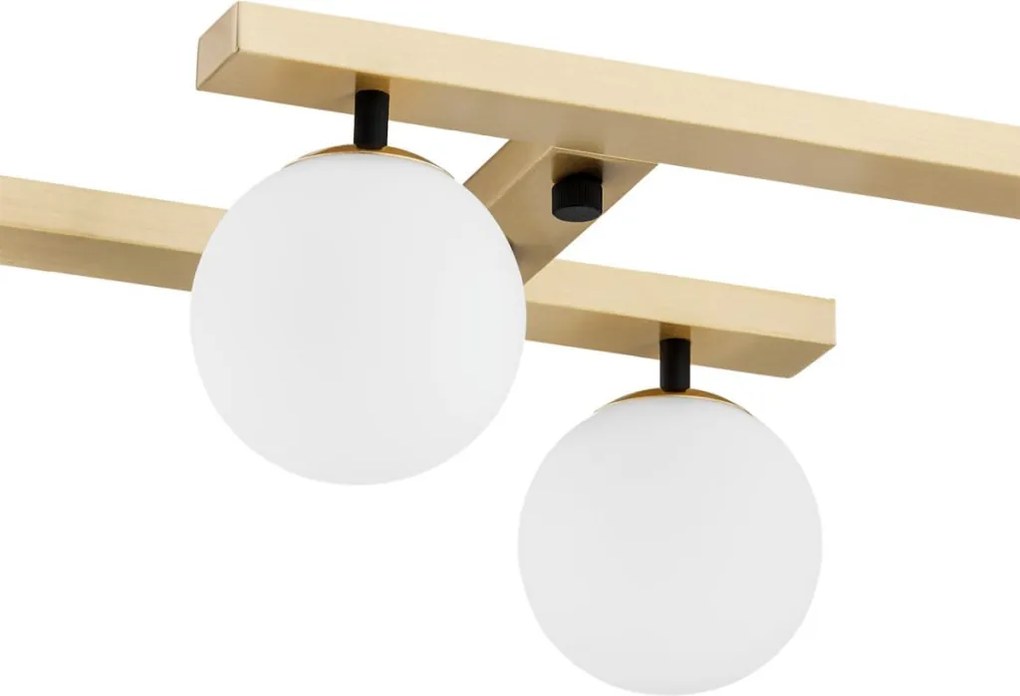 ARGON 1742 FREEMONT Glamour Mennyezeti Lámpa Sárgaréz, Opál Szőnyeg E14 IP20