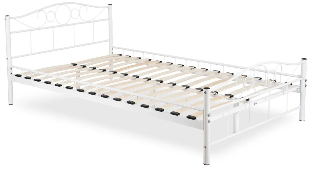 Fém ágy 120 cm Granjeros (fehér) (ágyráccsal). Akció -21%. 1119128