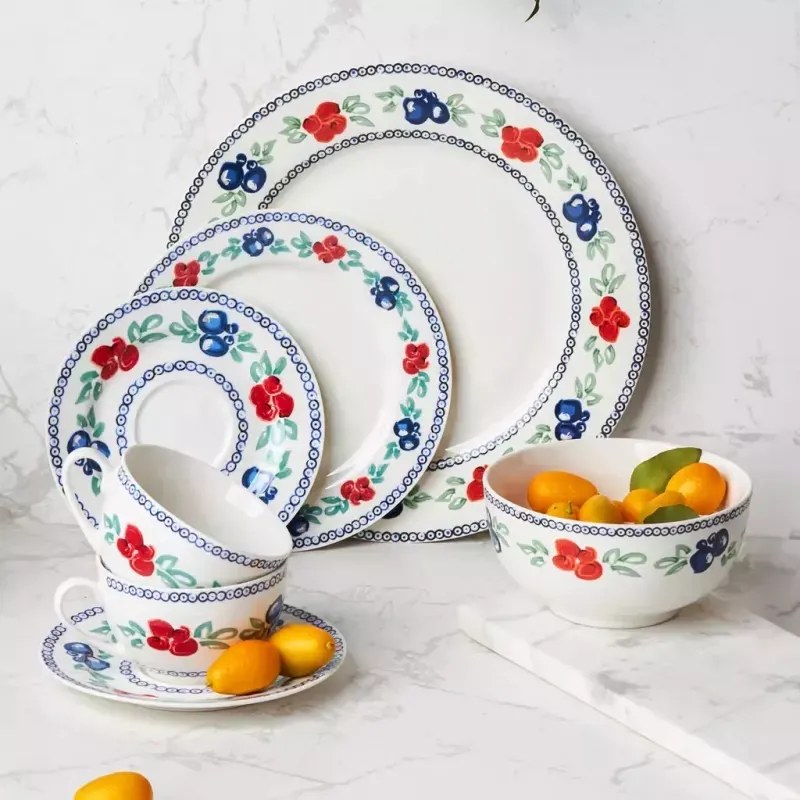 Porcelán étkészlet Ambition Kalina, 18 részes