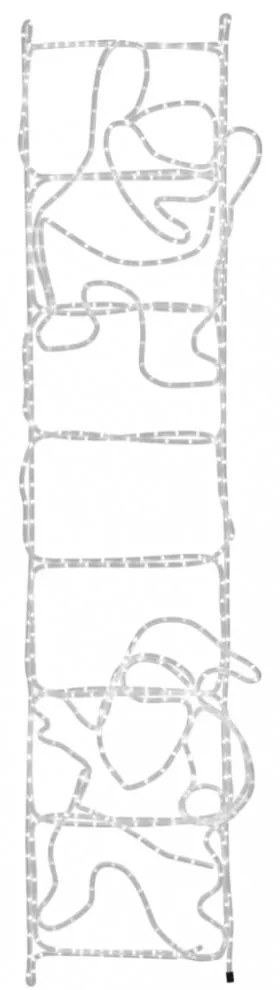 összecsukható Mikulás a létrán figura 552 LED-del 50 x 200 cm