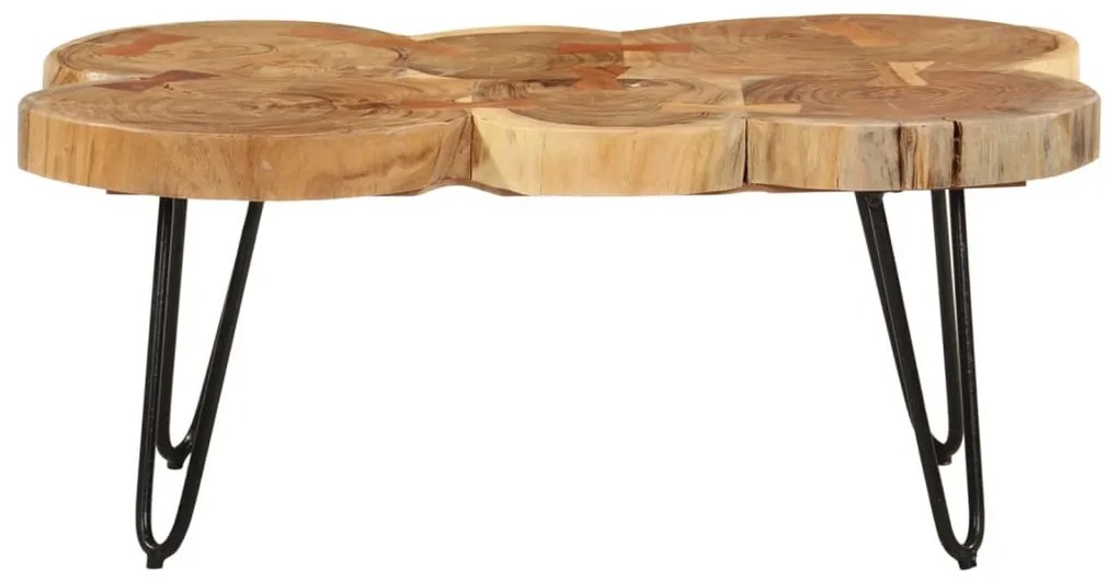 Tömör akácfa dohányzóasztal 6 rönkszelet 36 cm