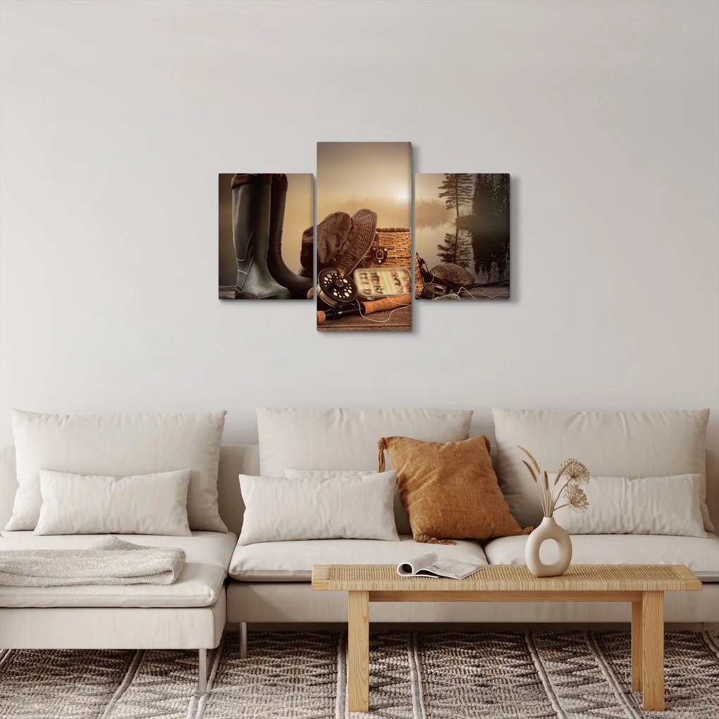 Kép - Halászati csendélet (90x60 cm)