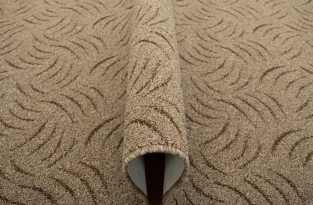 200x400 cm Barna Presto Szőnyeg Filc Mintával