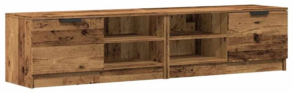 TV szekrény 2 db Régi fa 80x35x36,5 cm Műanyag fa