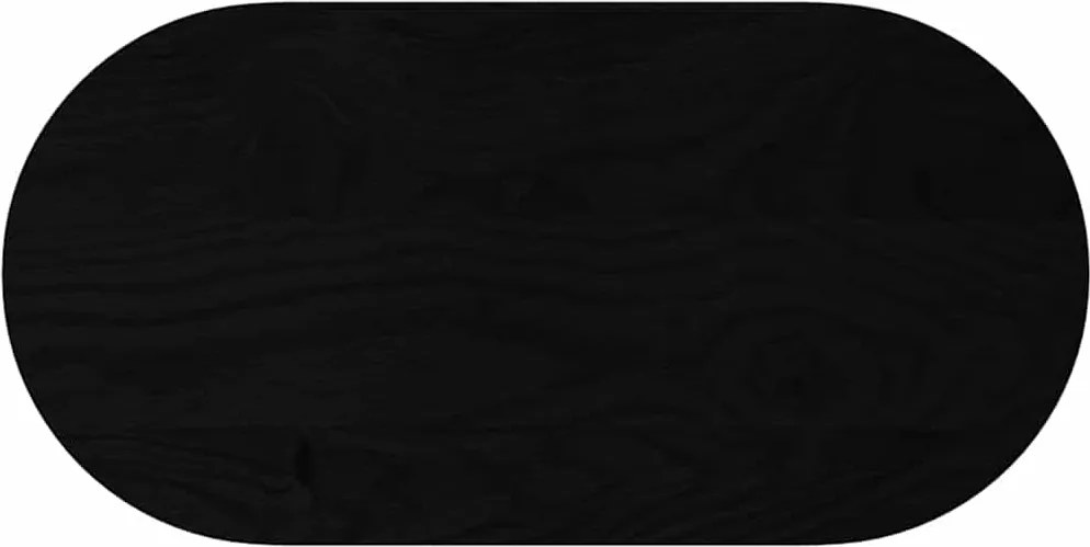 vidaXL sötétbarna tömör akácfa ovális alakú asztallap 80 x 40 x 2 cm