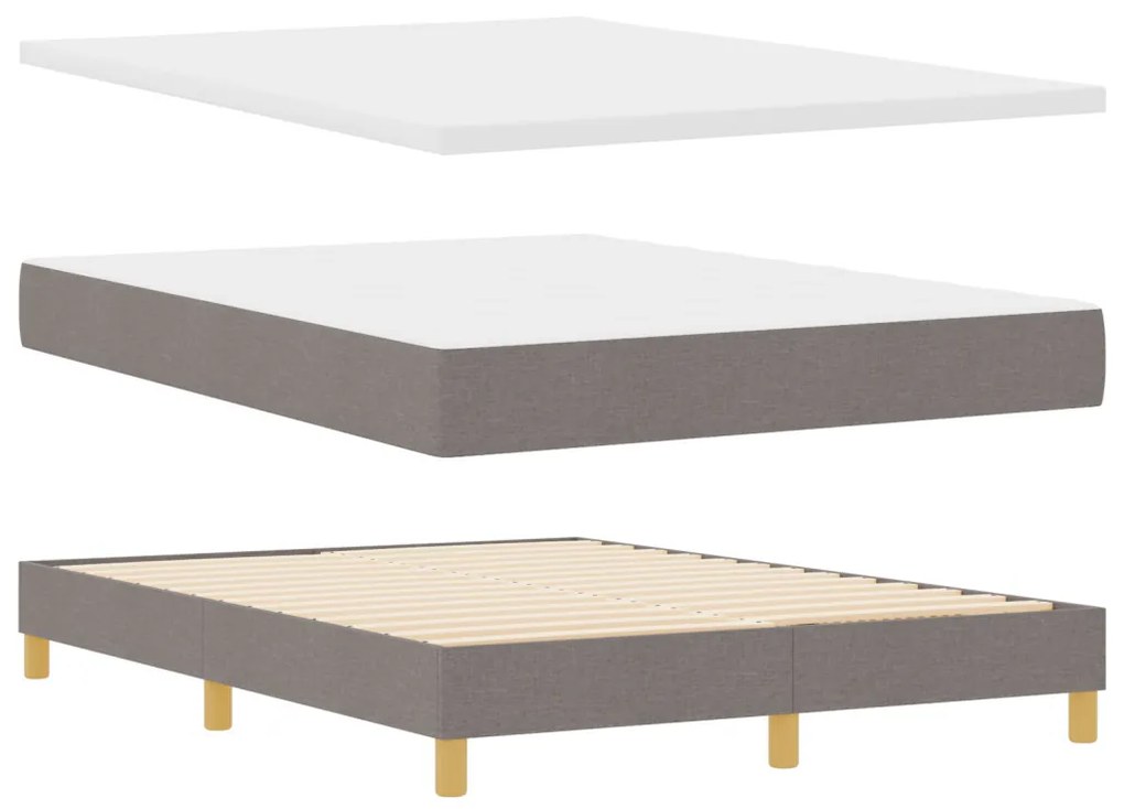 Boxspring ágy matraccal Taupe - 160x200 cm Szövet