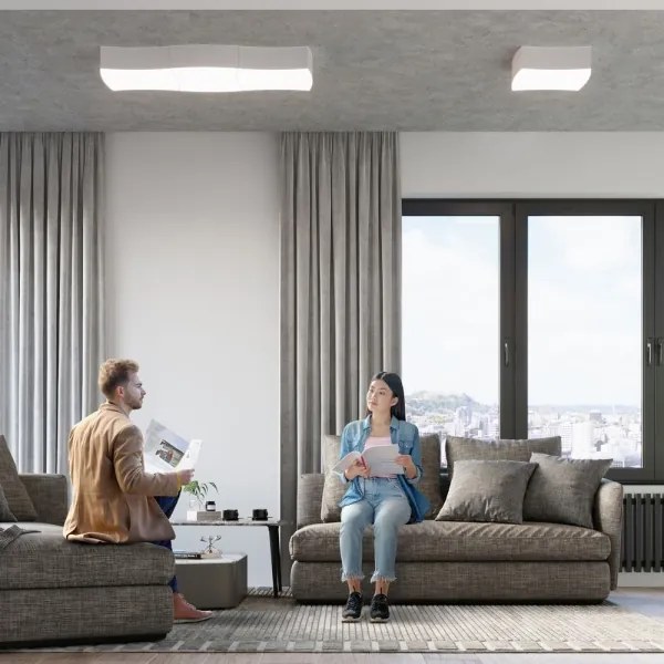 Sollux SL.1055 - Mennyezeti lámpa SQUARE 6xE27/60W/230V fehér