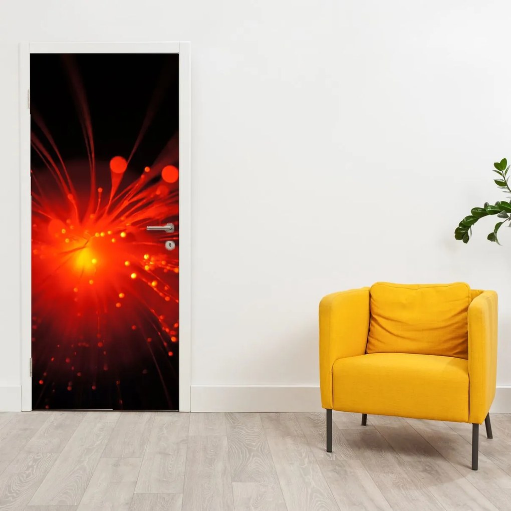 Fotótapéta ajtóra - Szikra, absztrakció (95x205cm)