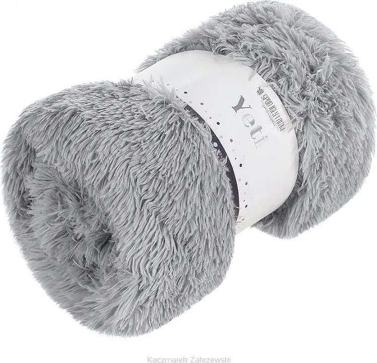 Ágytakaró Yeti 150x200 szőrös, szőrme szerkezetű, szürke