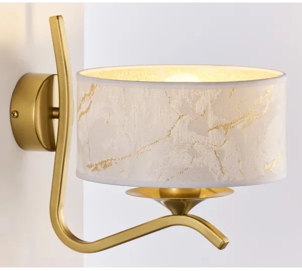 Jupiter 2111 - KASZMIR fali lámpa 1xE27/15W/230V fehér/arany/márványmintás