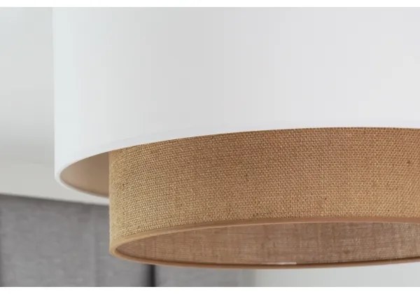 Duolla - Mennyezeti lámpa BOHO 1xE27/15W/230V átm. 45 cm fehér/barna