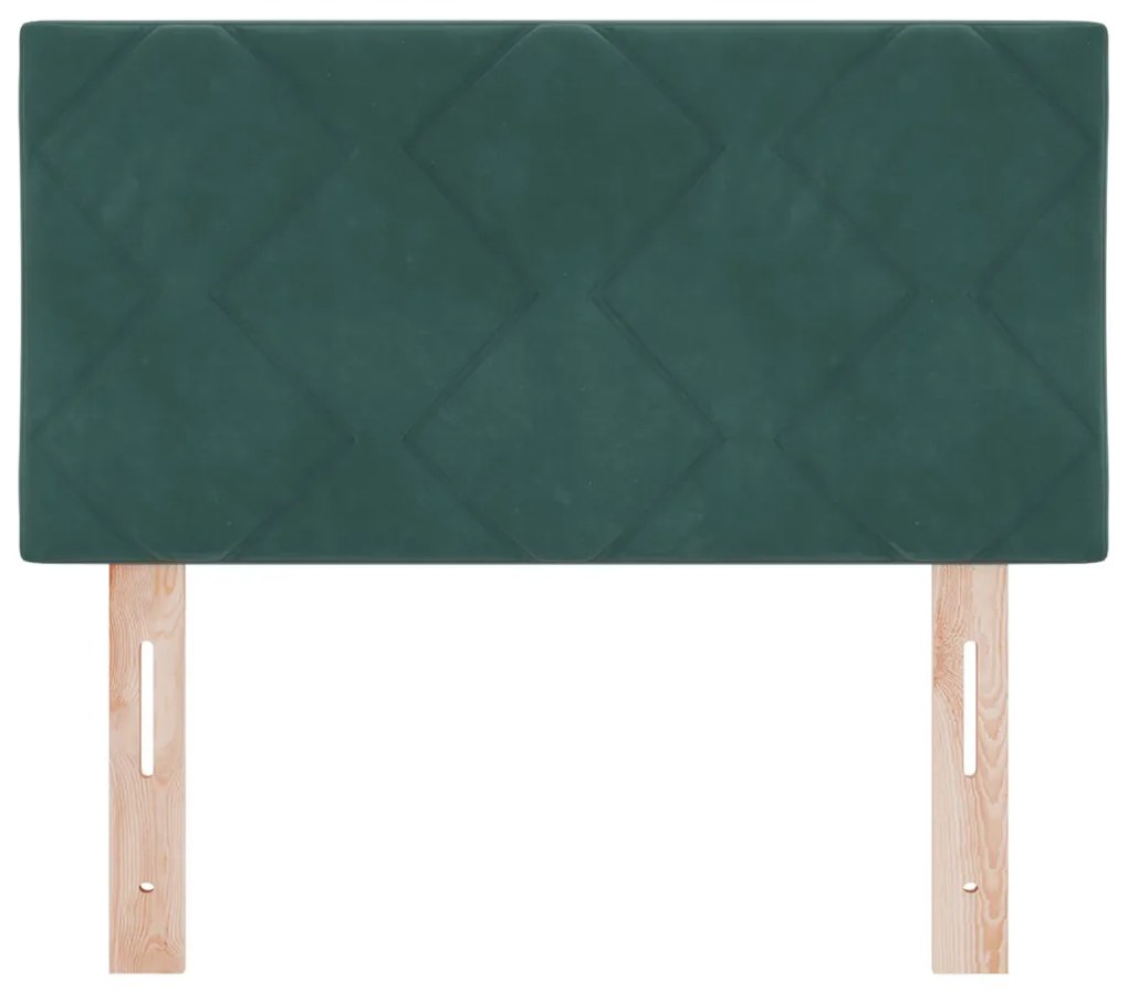 LED Fejtámla LED -es lámpákkal Sötétzöld 80 cm Bársony