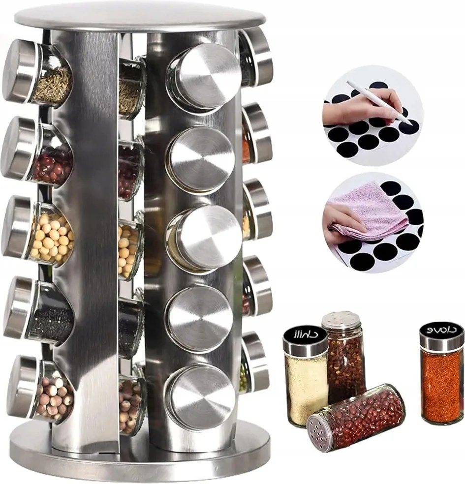 Fűszertartó Állvány Forgó Rendszerező Fűszertartó Edények Fűszertartó