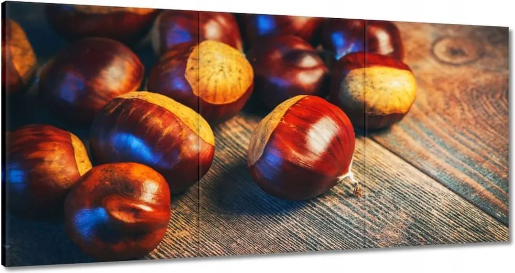 Vászonkép 120x60 Dió a deszkán Bronz