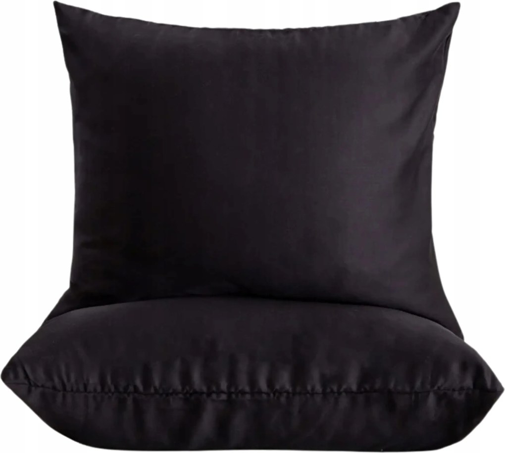 Két darabos Bamsa párnahuzat szett bambusz-szatén fekete 2*70x80 cm Homla
