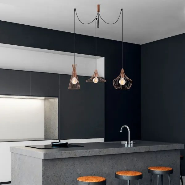 Csillár zsinóron MEZOPOTAMYA 3xE27/40W/230V pók