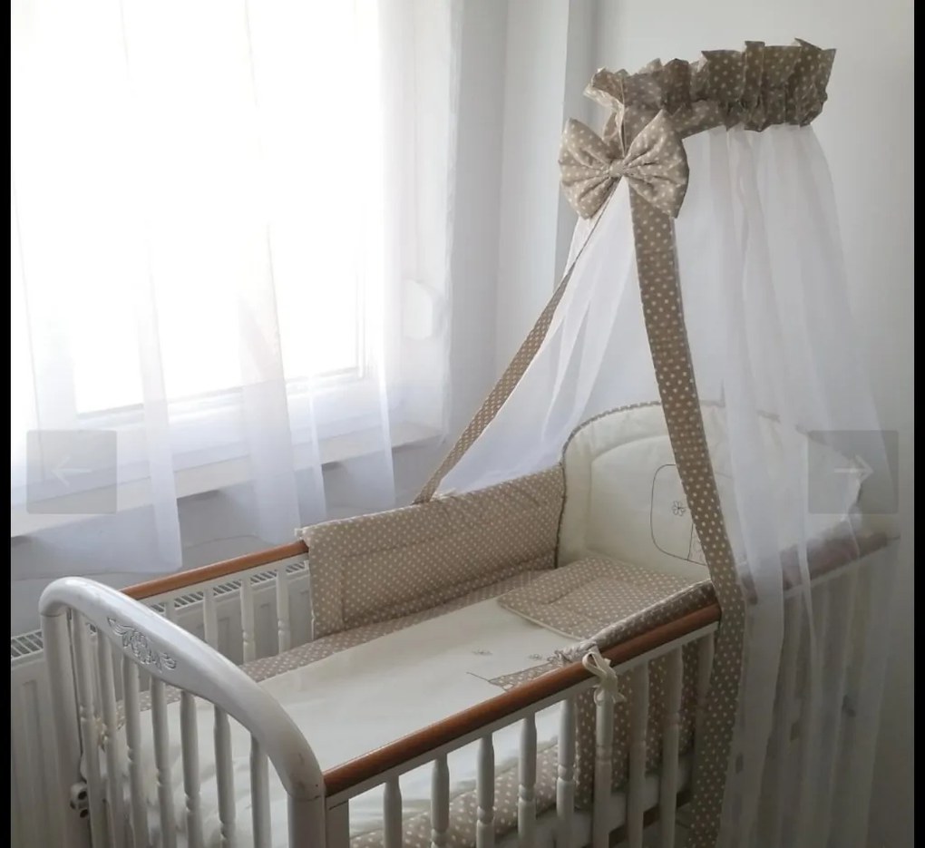 3 részes babaágynemű szett - Bézs pöttyös Zoé zsiráf