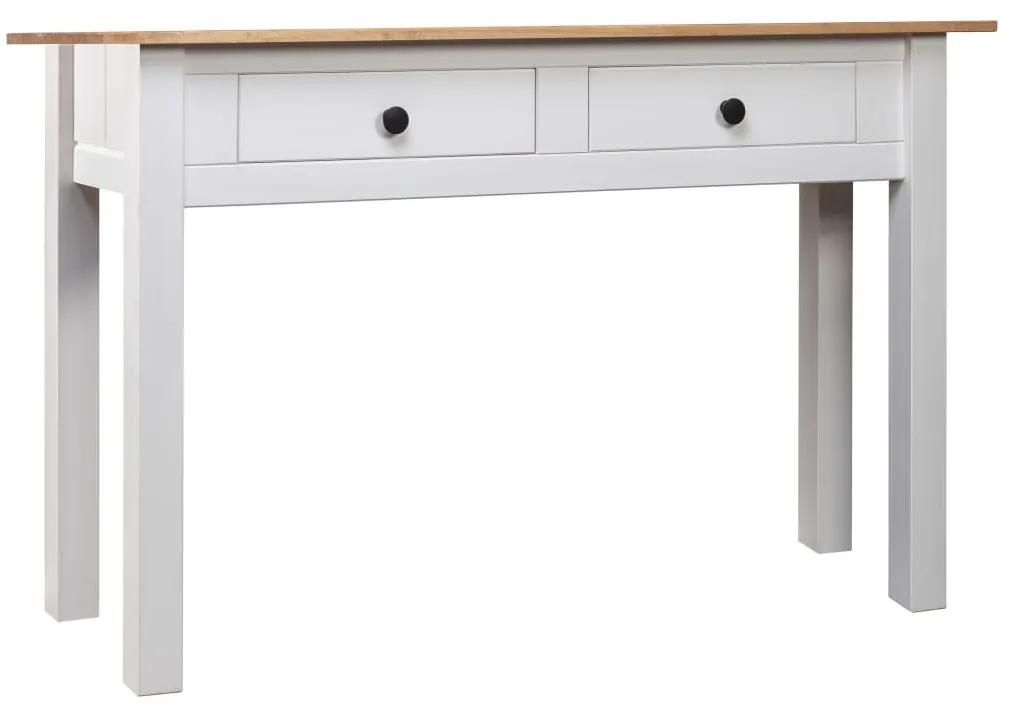 vidaXL fehér panama stílusú tömör fenyőfa tálalóasztal 110x40x72 cm