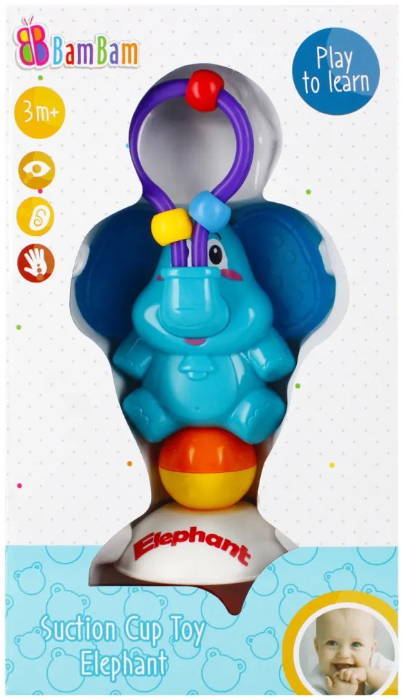 Elefánt Blue baba játék tapadókoronggal