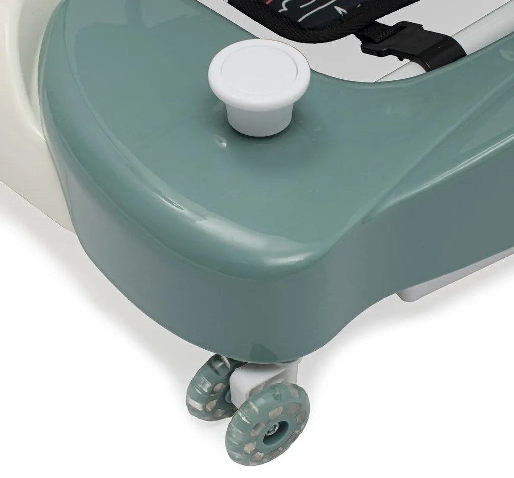 Gyerek bébikomp hintával szilikon kerekek Baby Mix zöld