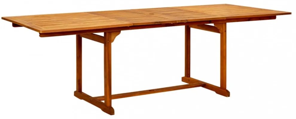 tömör akácfa kerti étkezőasztal (150-200) x 100 x 75 cm