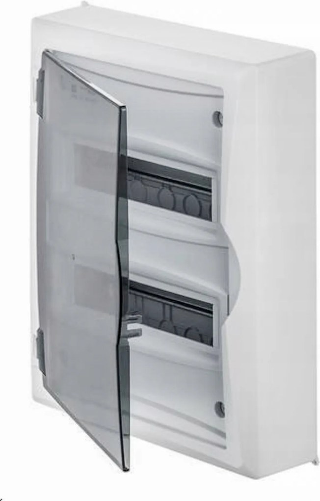 Falra szerelhető elosztószekrény 2x12 12S N Pe fehér Rn IP40