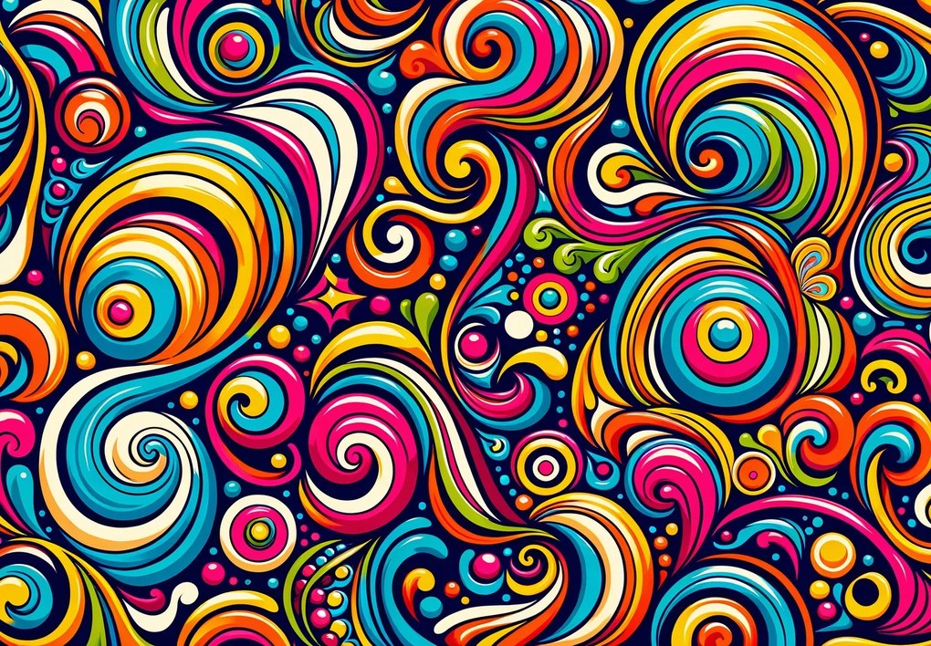 Fotótapéta - Színes spirálok (147x102 cm)