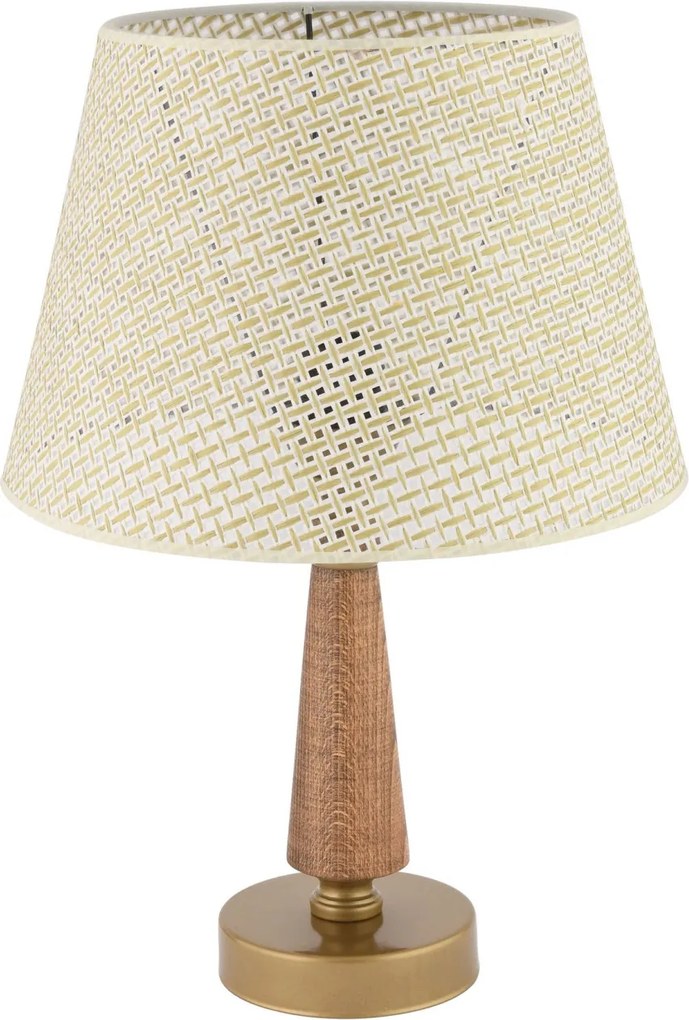 Fém éjjeli lámpa, fehér-barna, 20 cm – TR390FLH2733