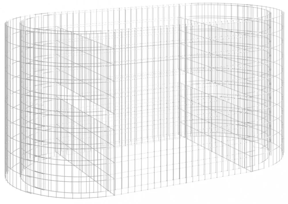 horganyzott vas gabion magaságyás 200x100x100 cm