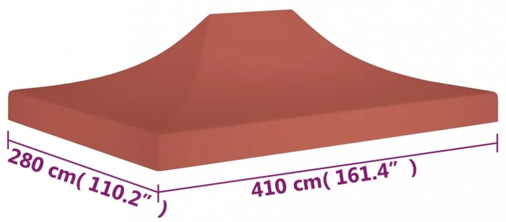 terrakotta tető partisátorhoz 4 x 3 m 270 g/m²