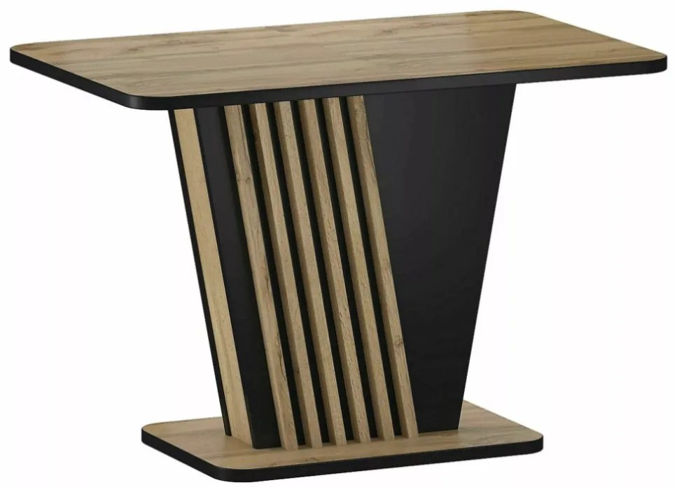 Nevio bővíthető étkezőasztal tölgy/fekete 125-170 cm