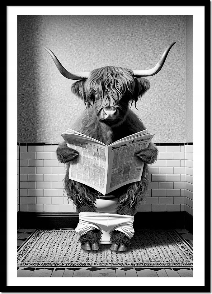 Kép Poszter Keretben Fürdőszoba Wc Bölény Wc Bölény P2622_A4