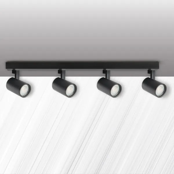 Spotlámpa LYNX 4xGU10/10W/230V fekete