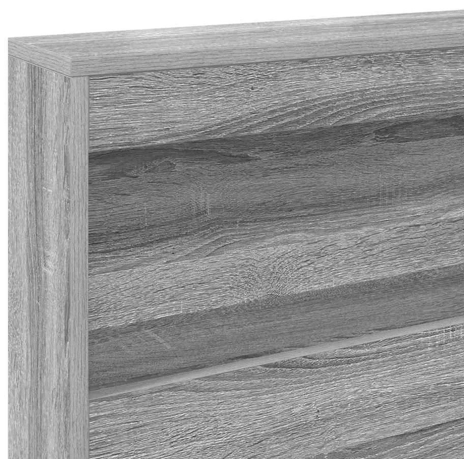 Tároló fejtámla polcokkal tárolóval Szürke Sonoma 90 cm Faanyag