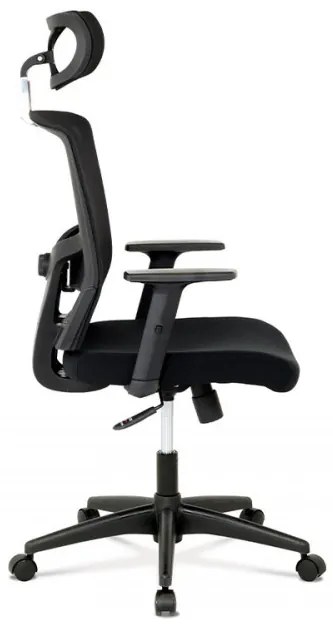 Scaun de birou ergonomic pivotant cu spătar, negru Ka-B1013