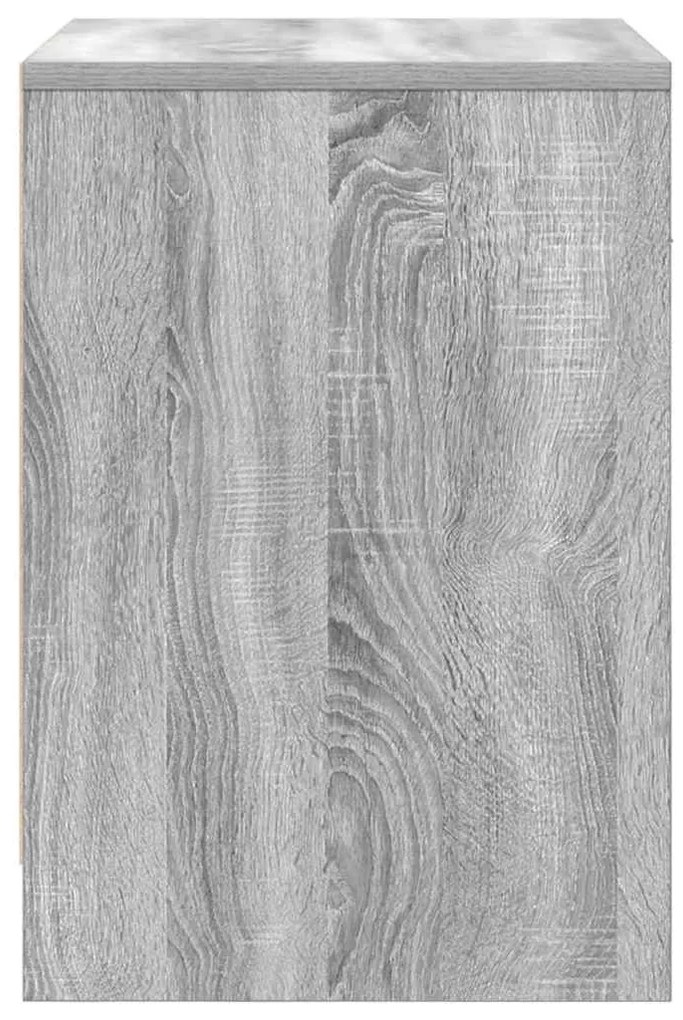 2 db szürke sonoma színű éjjeliszekrény fiókkal 40x34x50 cm