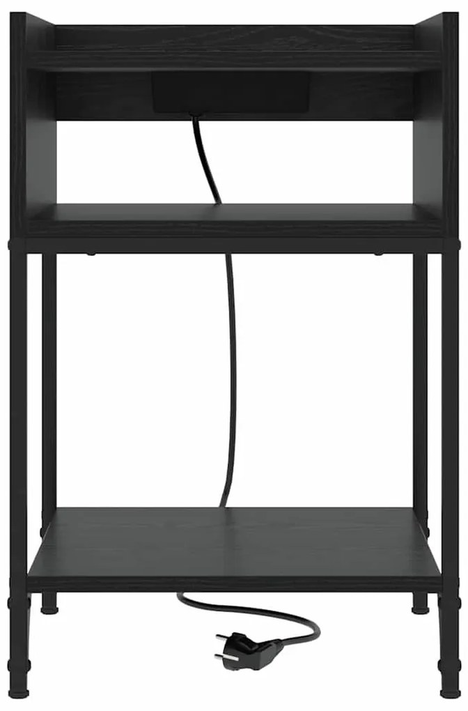 Éjjeli Szekrények 2 pcs Musta tammi 40 x 40 x 61 cm Faanyag