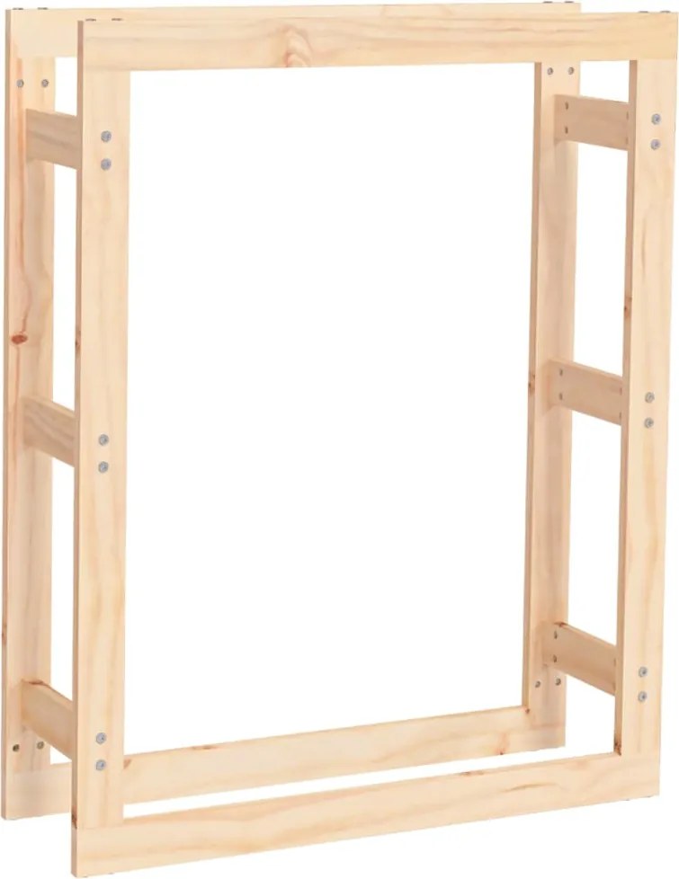 vidaXL tömör fenyőfa tűzifatartó állvány 80x25x100 cm