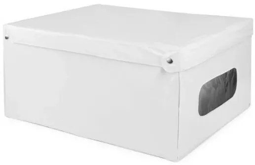 Compactor SMART összecsukható tárolódoboz fedéllel, 50 x 40 x 25 cm, fehér, S