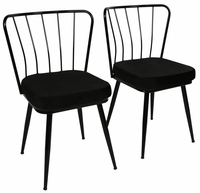 Yildiz Black and Black étkezőszék szett, 2 db, 2 db