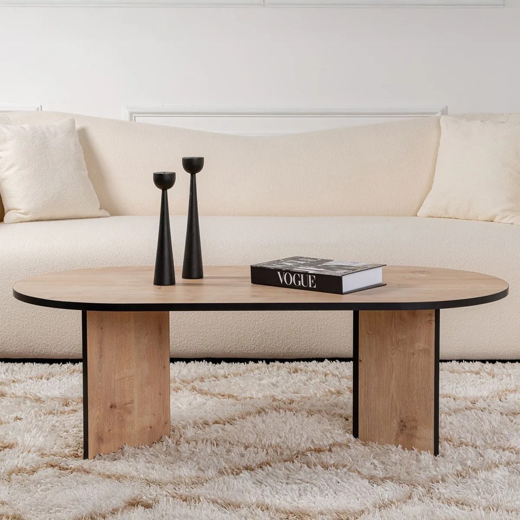 Dohányzóasztal Sable Sapphire Oak Fekete