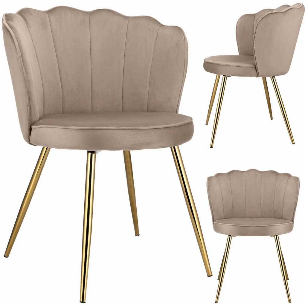 FIORE étkezőszék - bézs/arany