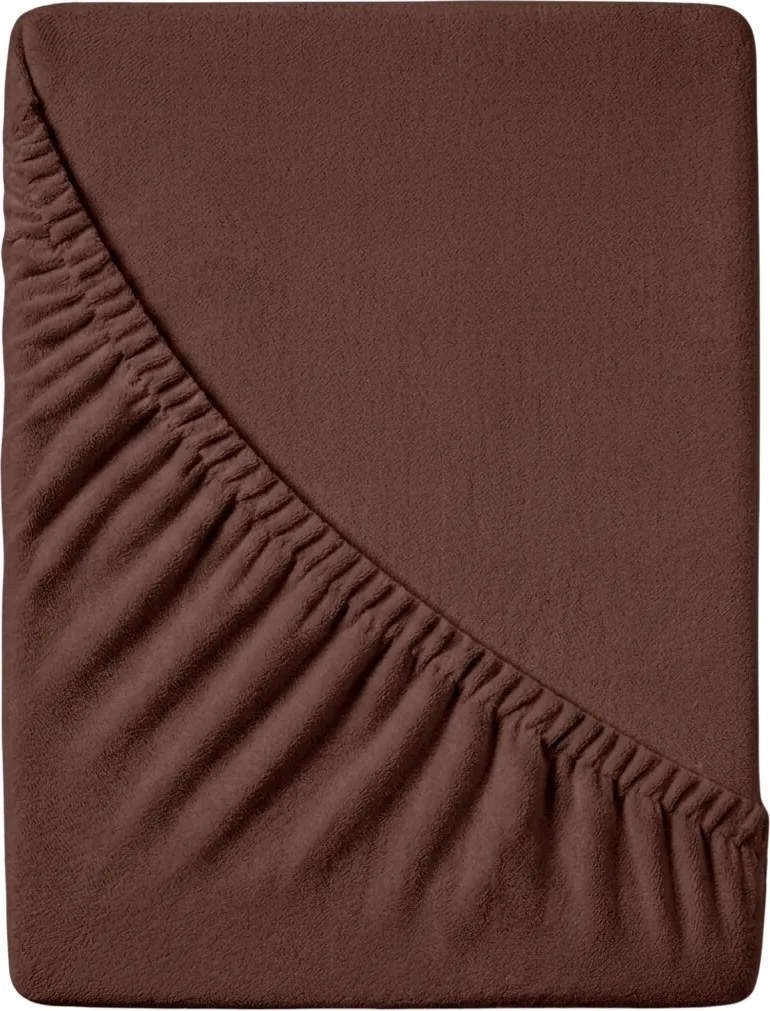 Frottír EXCLUSIVE sötétbarna lepedő 90x200 cm